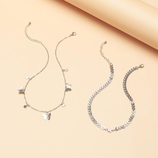 

Butterfly Decor Choker, Silver