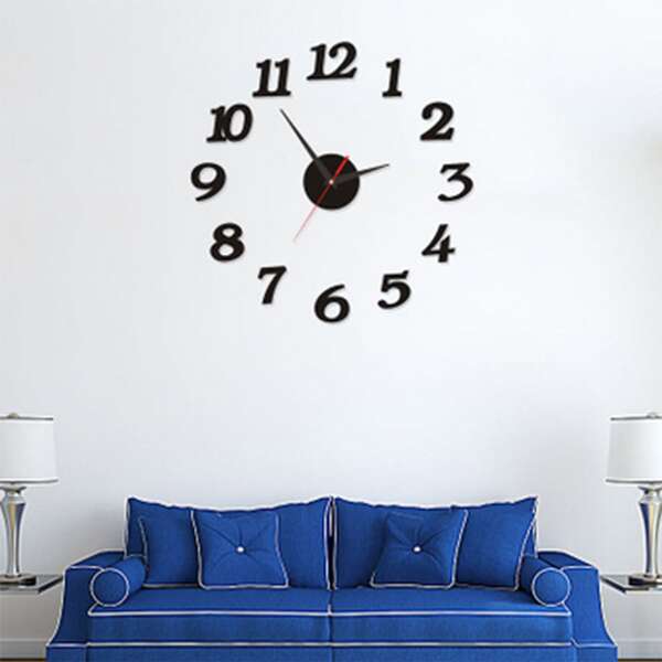 

1pc Mirror Surface Wall Clock, Multicolor