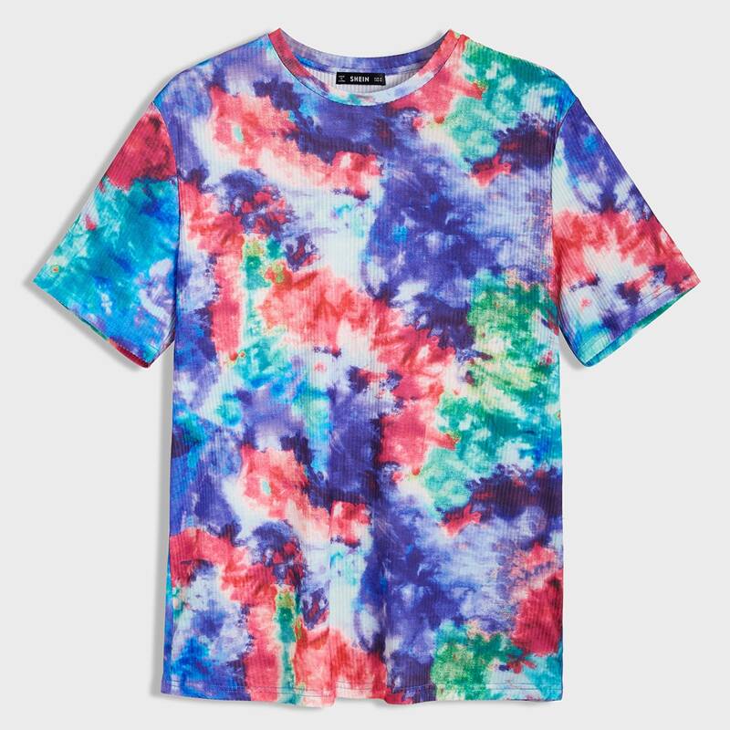 

Guys Tie Dye Rib-knit Top, Multicolor