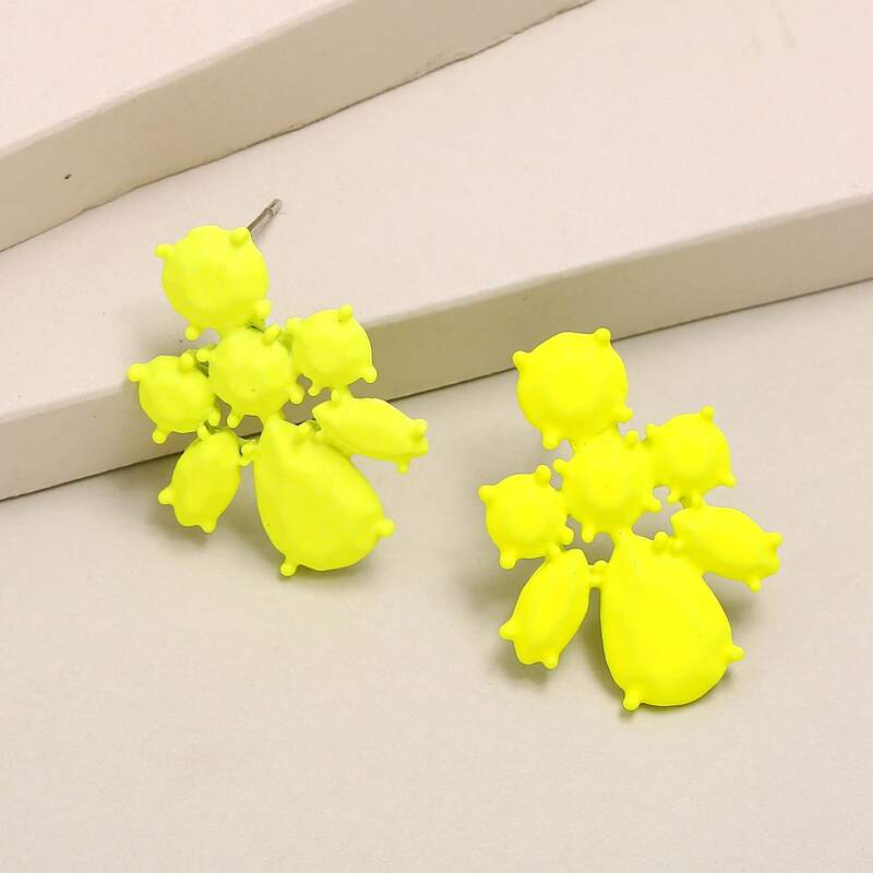 

Water Drop Stud Earrings, Yellow bright