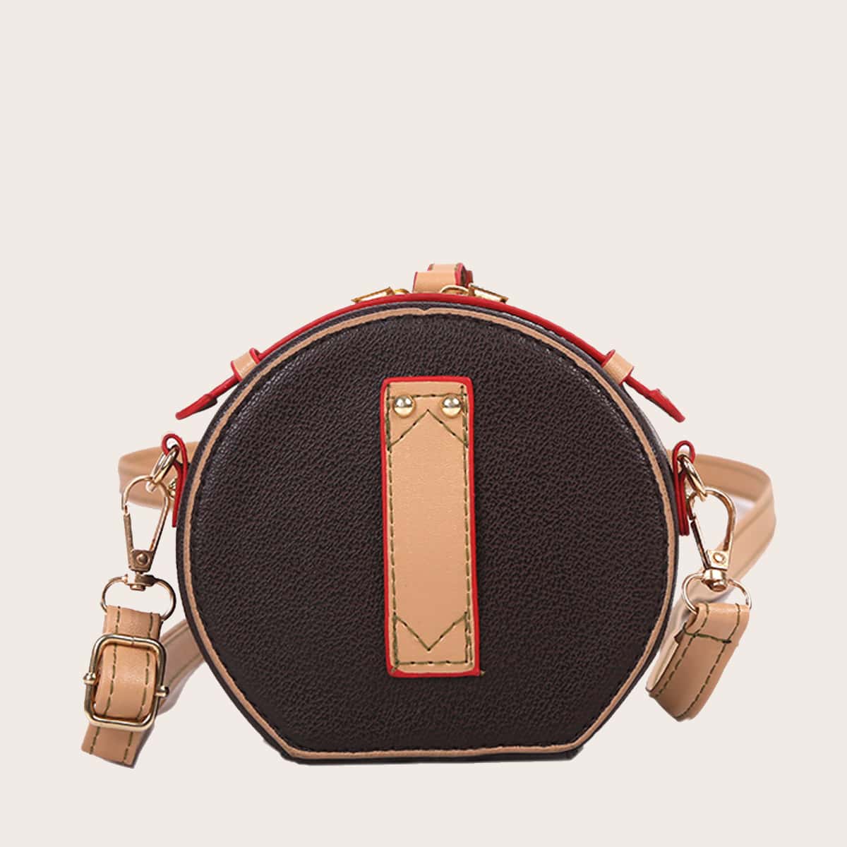 

Mini Round Crossbody Bag, Brown