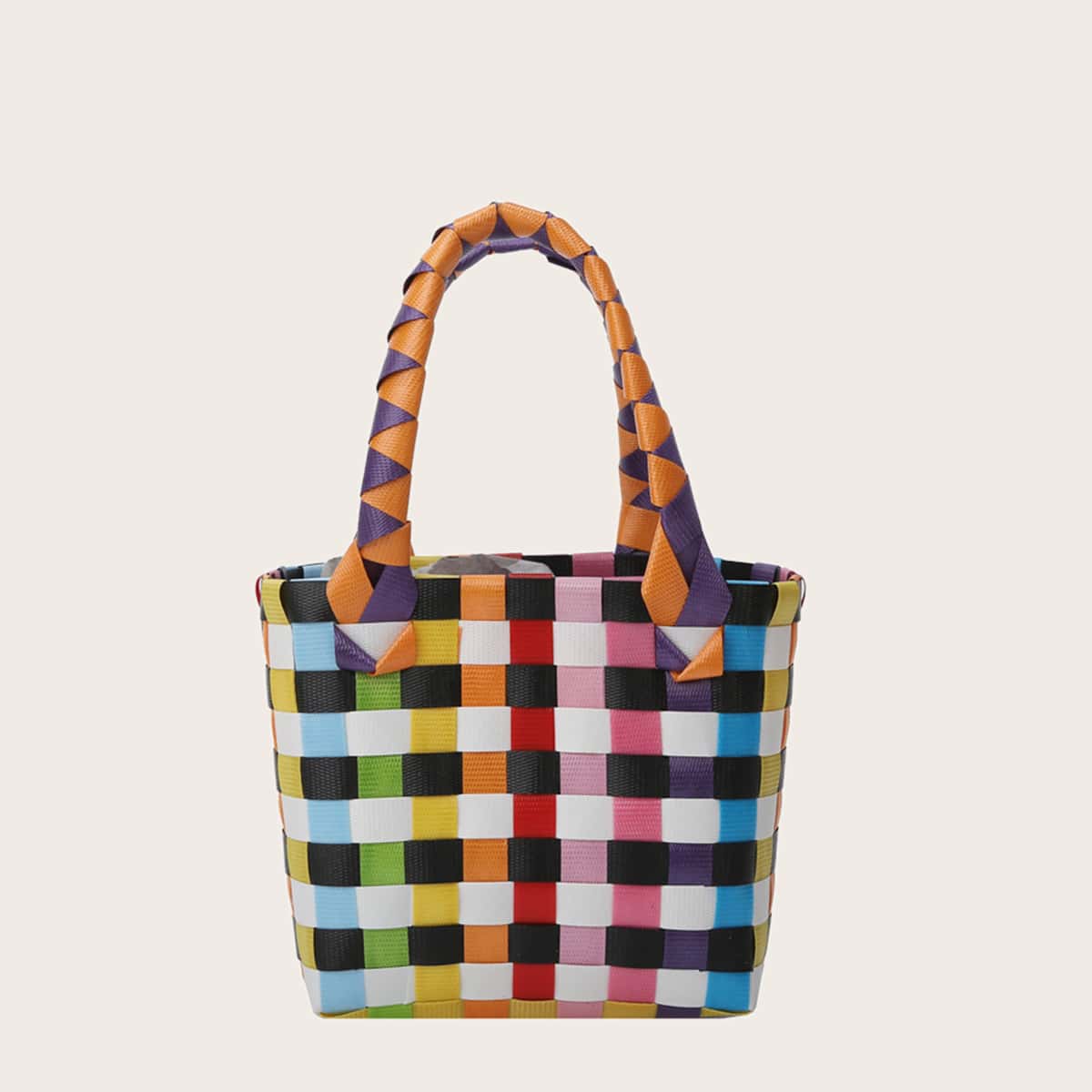 

Mini Colorful Satchel Bag, Multicolor