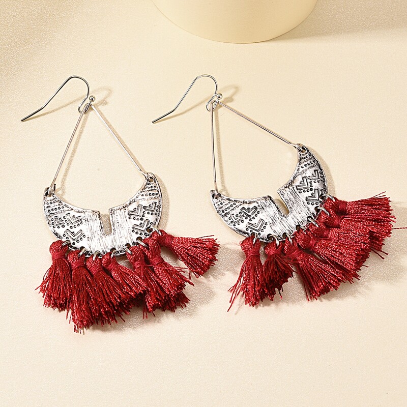 

Tassel Drop Earrings 1pair, Multicolor