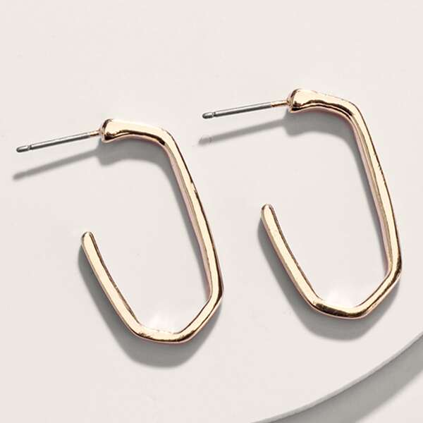 

Открытые серьги-кольца, Золотистый