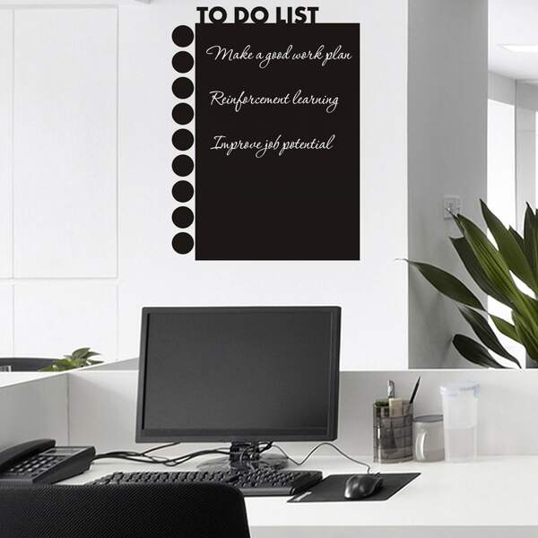 

1 лист Расписание Blackboard стикер стены, Чёрный