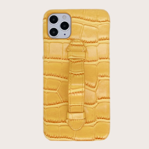

Croc Embossed iPhone Case, Yellow