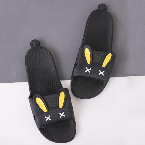 

Men Cartoon Graphic Slippers, Black