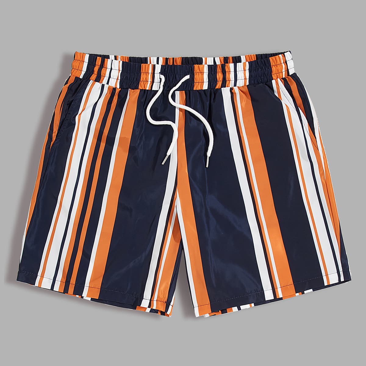 

Guys Drawstring Waist Striped Wind Shorts, Multicolor