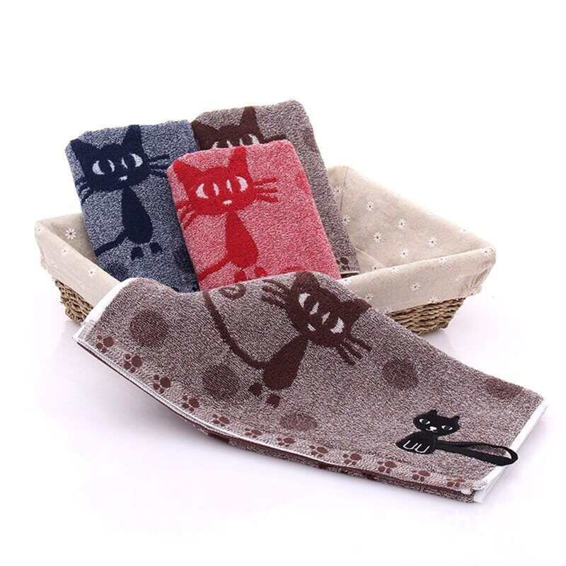 

1pc Cat Pattern Hand Towel, Multicolor