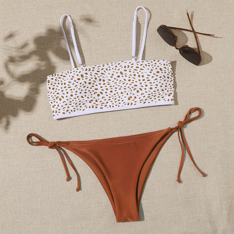 

Dalmatian Tie Side Bikini Swimsuit, Multicolor