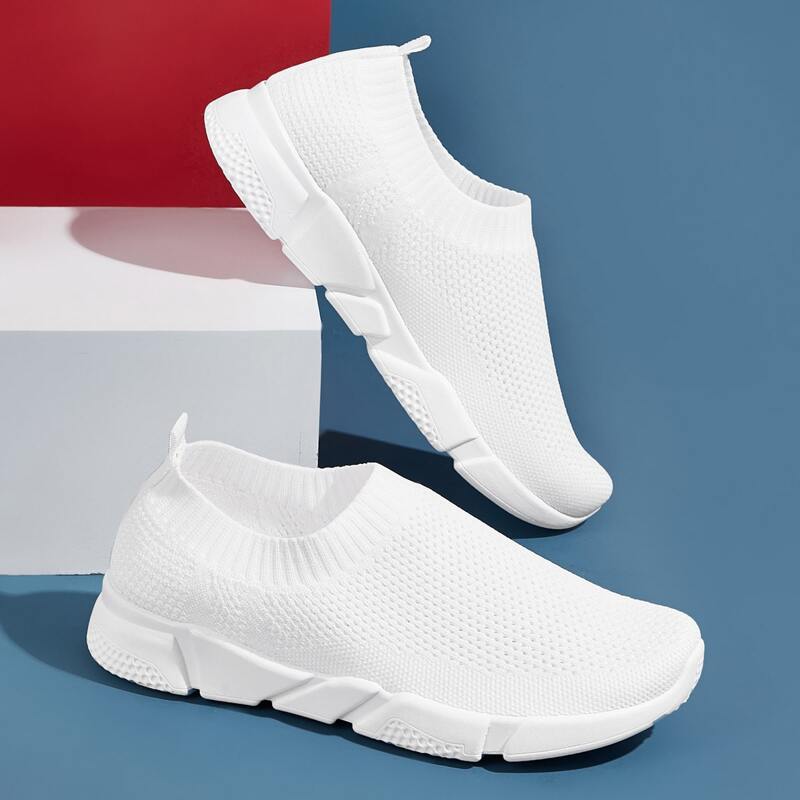 

Wide Fit Slip On Sneakers, White