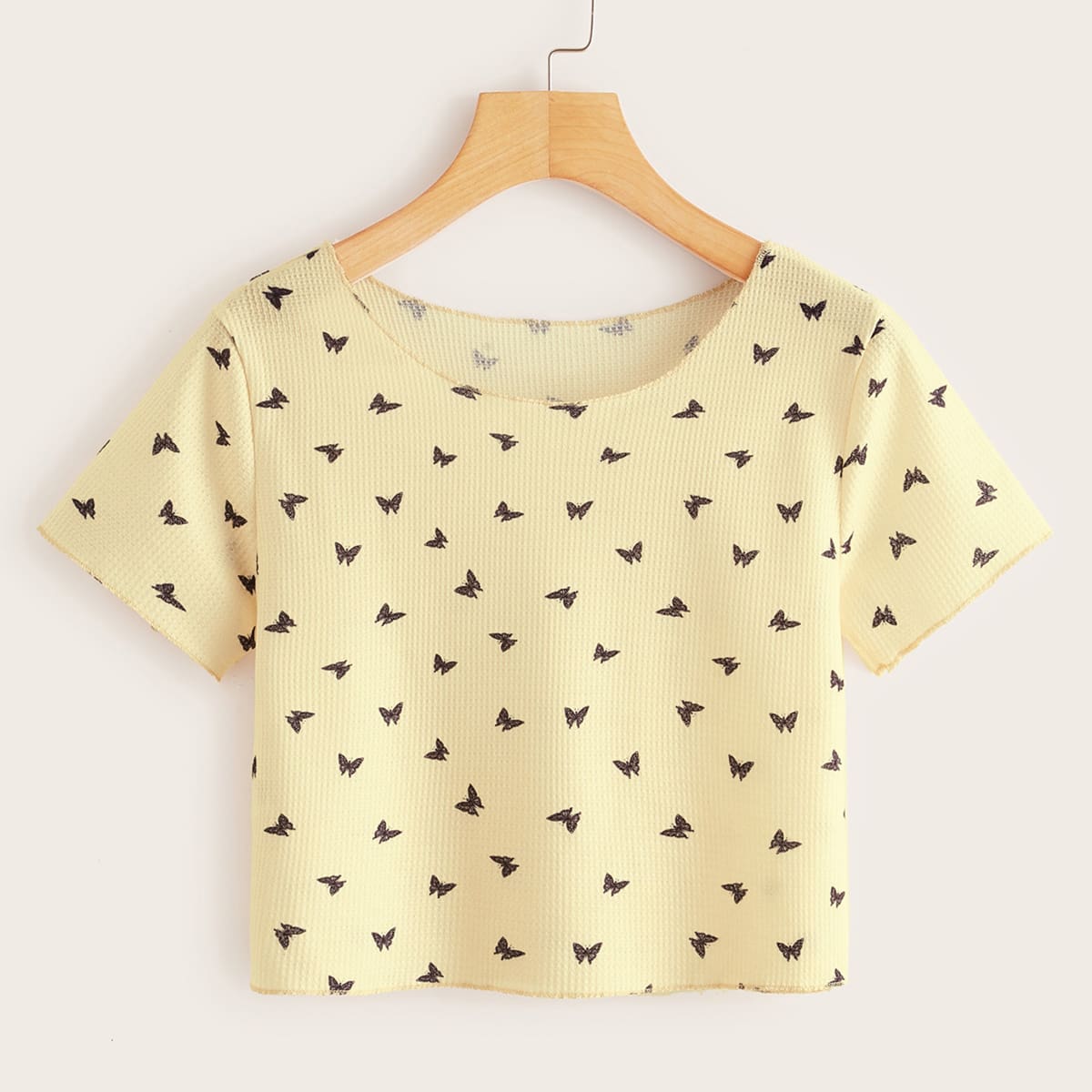 

Butterfly Allover Print Tee, Yellow