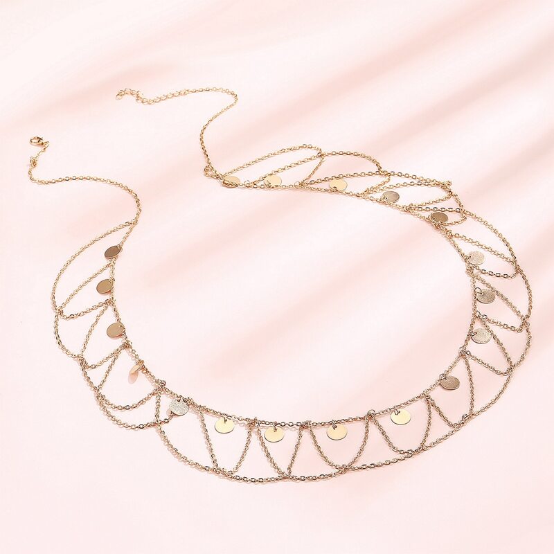 

Disc Charm Waist Chain, Gold