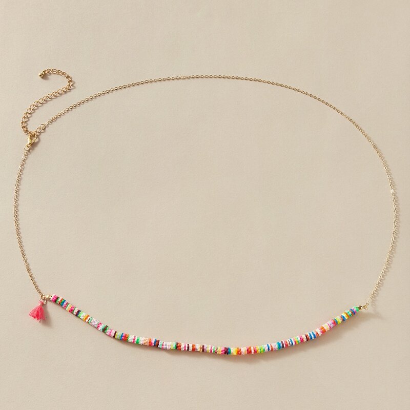 

1pc Colorful Belly Chain, Multicolor