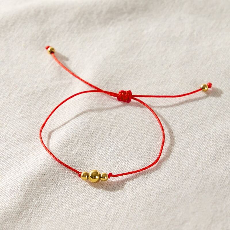 

1pc Beaded Code Bracelet, Red