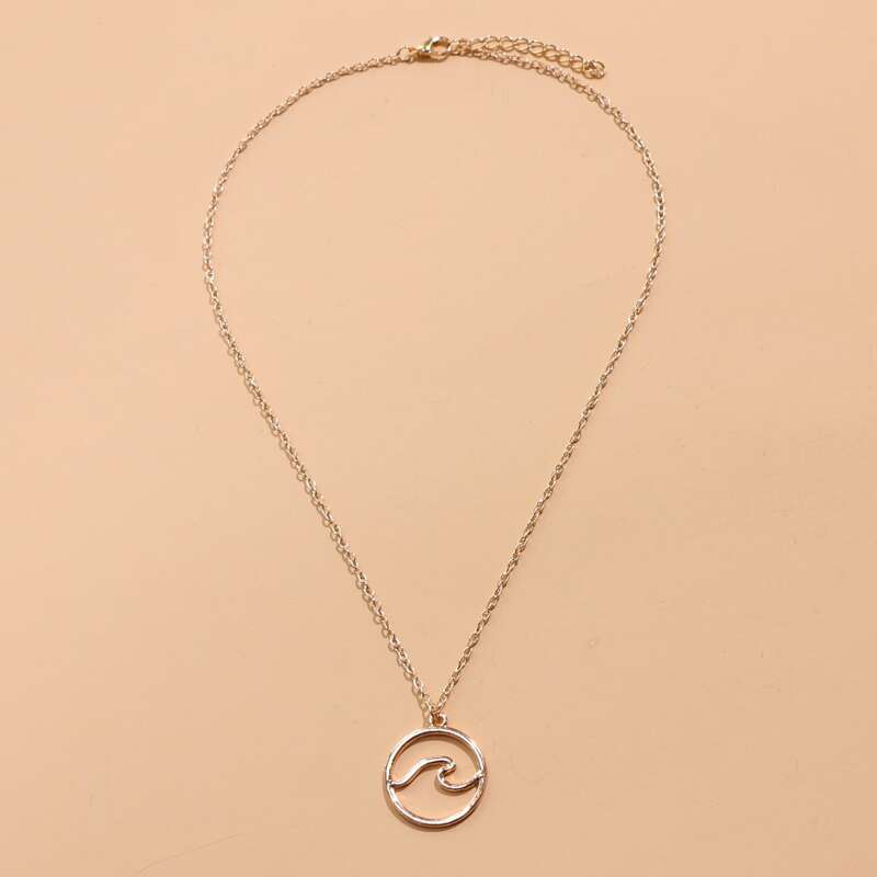 

Round Charm Necklace, Gold