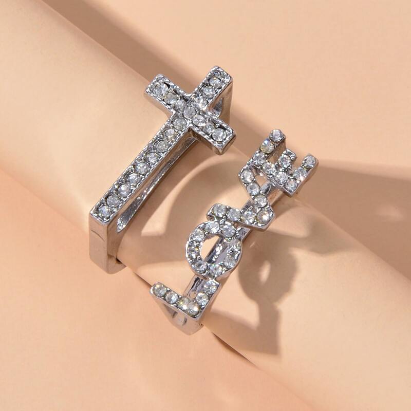

Letter Design Ring, Silver