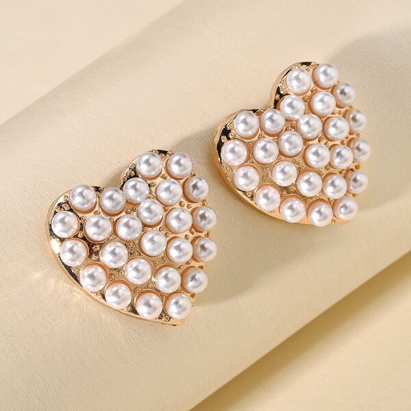 

Серьги с искусственными жемчугами, Белые