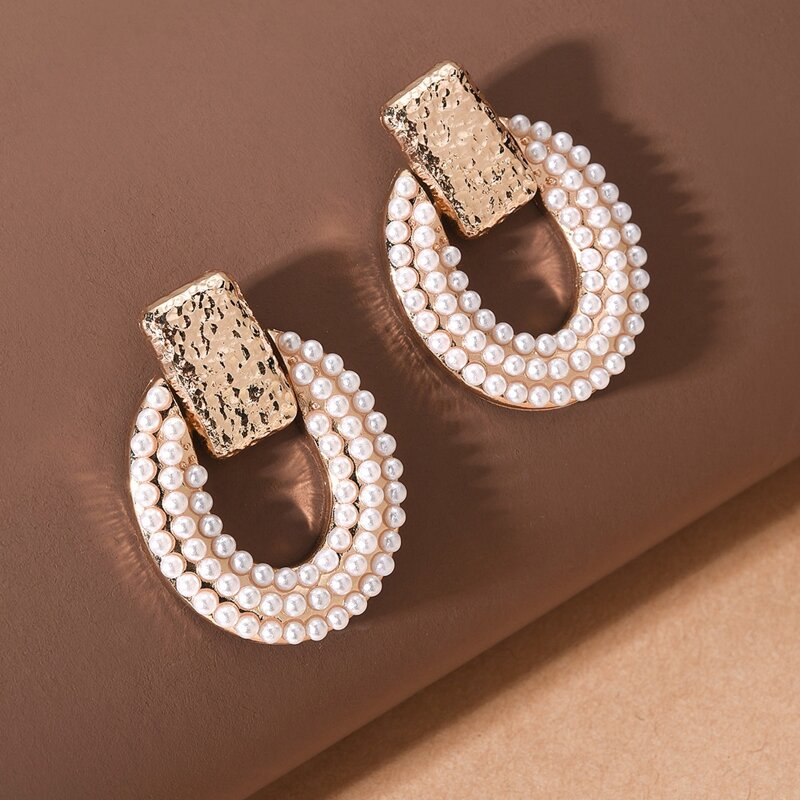 

Faux Pearl Earrings, White