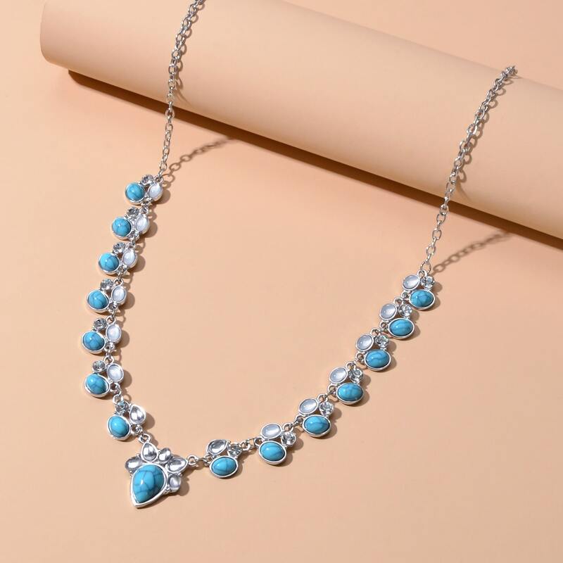 

Turquoise Decor Necklace, Blue