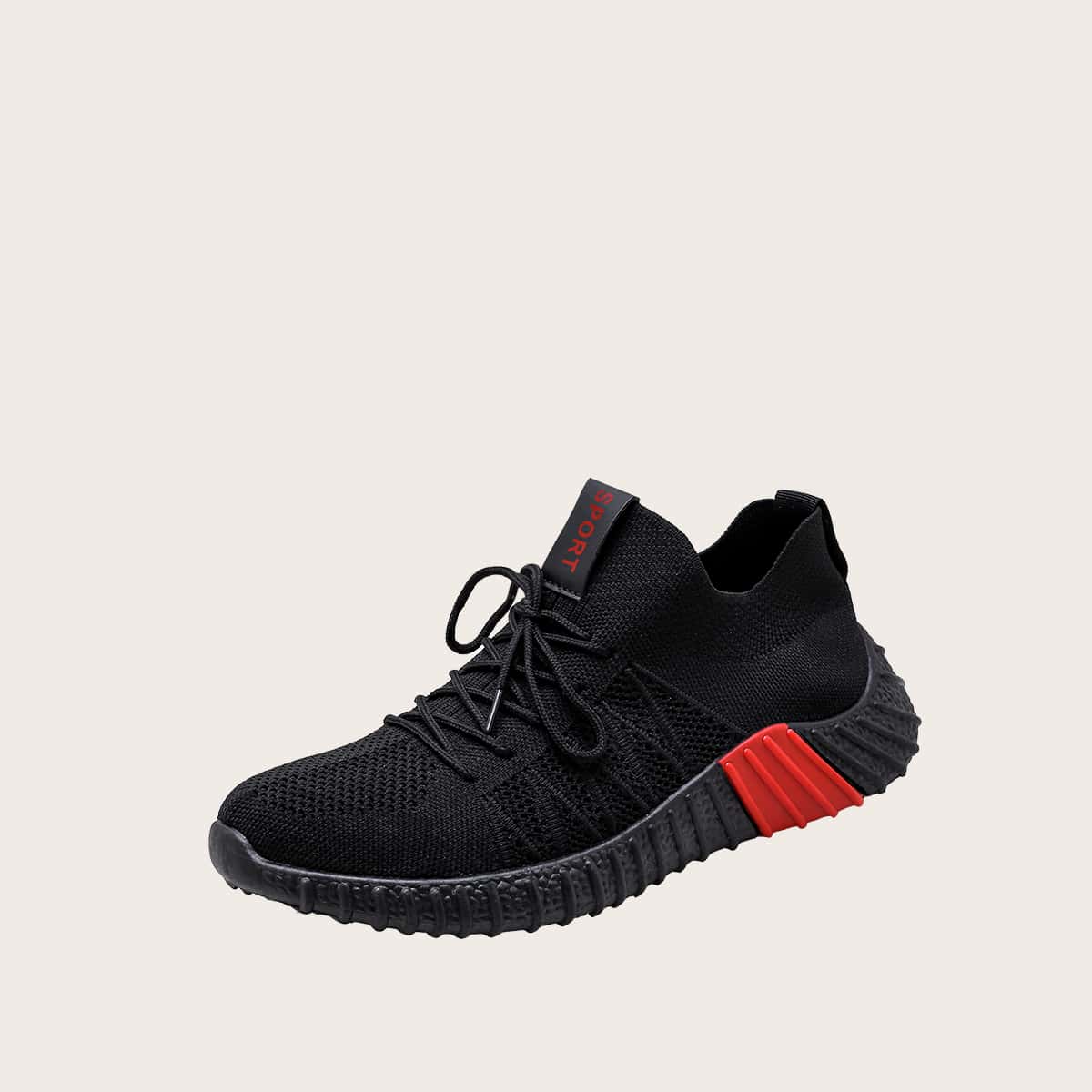 

Guys Lace-up Front Wide Fit Sneakers, Black