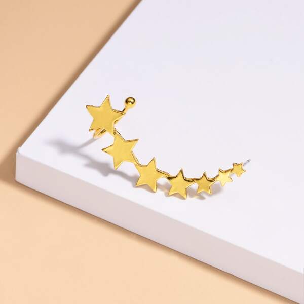 

Star Design Ear Climber, Gold