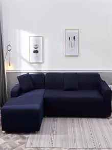 Bọc ghế sofa màu trơn - Màu xanh hải quân - Xem 1