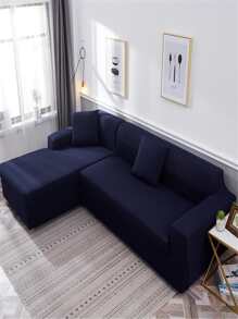 Bọc ghế sofa màu trơn - Màu xanh hải quân - Xem 2