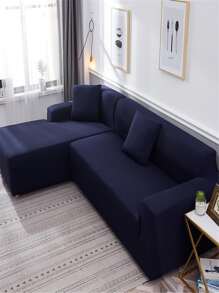 Bọc ghế sofa màu trơn - Màu xanh hải quân - Xem 3