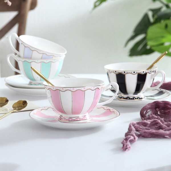 

1pc Tea Cup & 1pc Saucer, Multicolor