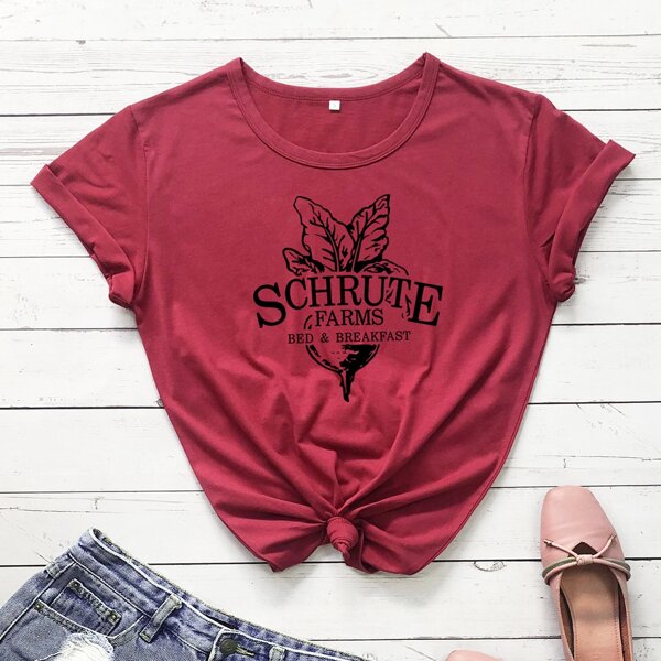 

Radish And Letter Graphic Tee, Burgundy