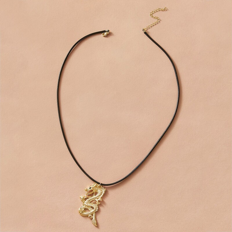 

Dragon Charm Necklace, Multicolor
