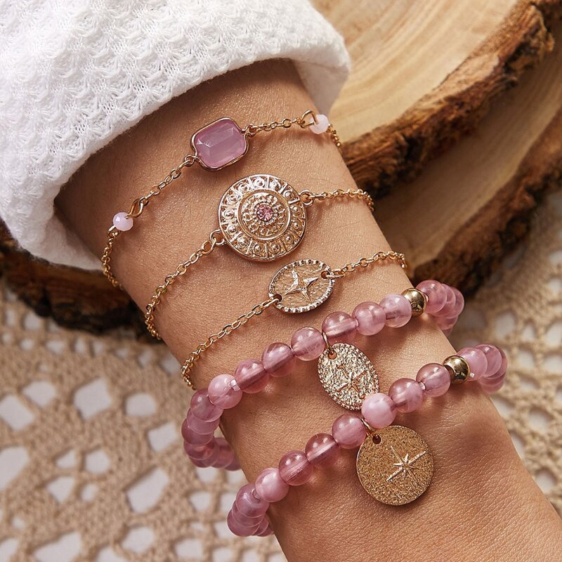 

Round Charm Bracelet, Multicolor