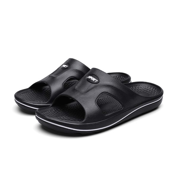

Men Cut-out Non-slip Sliders, Black