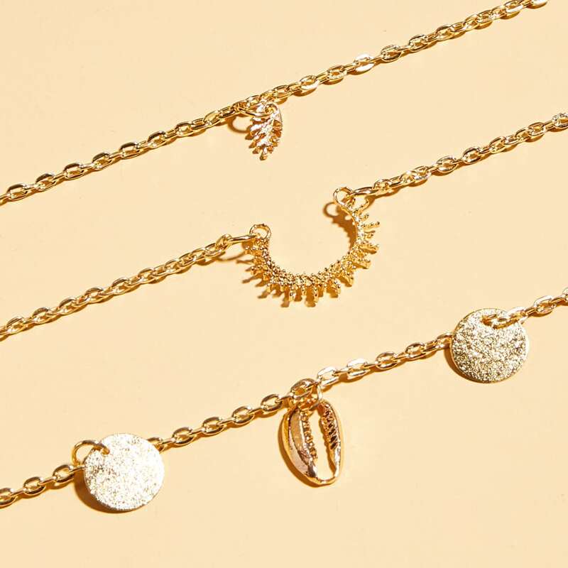 

Shell Charm Necklace, Gold