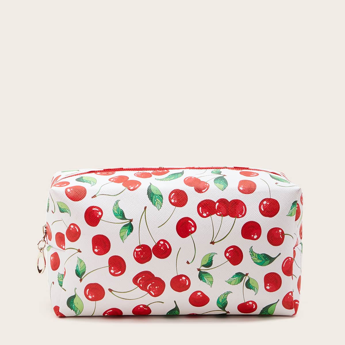 

Cherry Pattern Makeup Bag, Multicolor