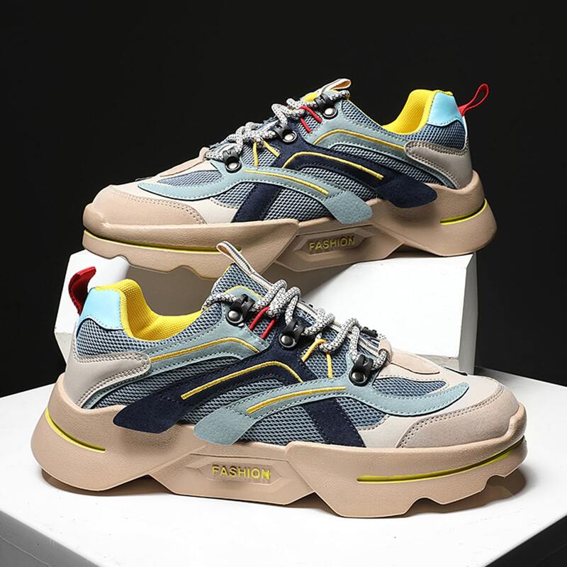 

Guys Lace-up Front Colorblock Sneakers, Multicolor
