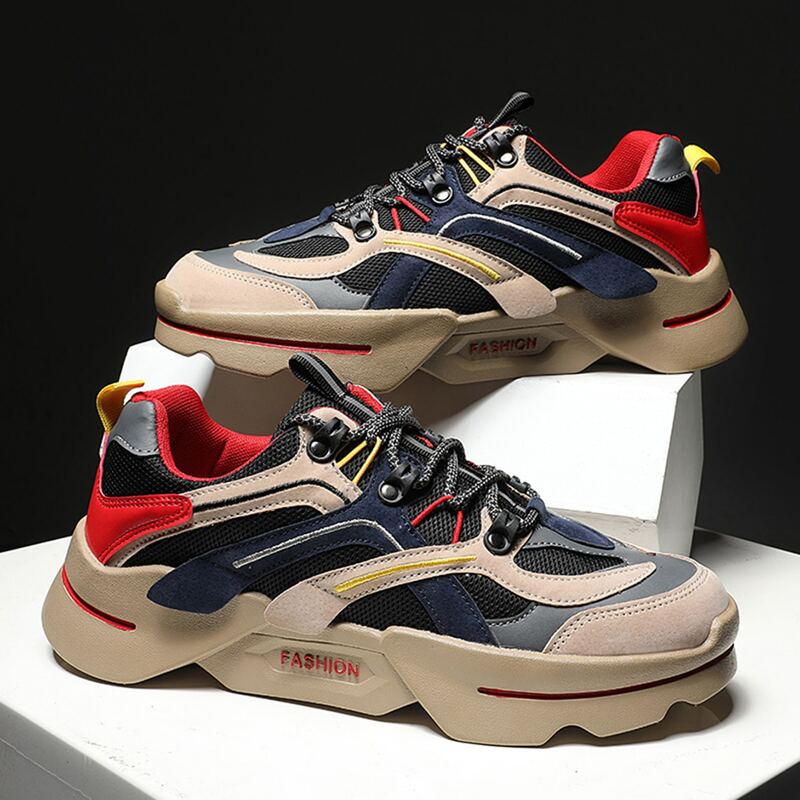 

Guys Lace-up Front Colorblock Sneakers, Multicolor