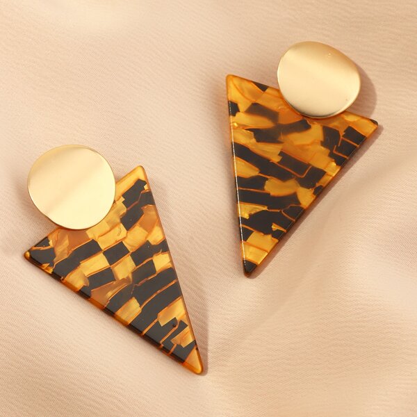 

Geometric Decor Earrings, Multicolor