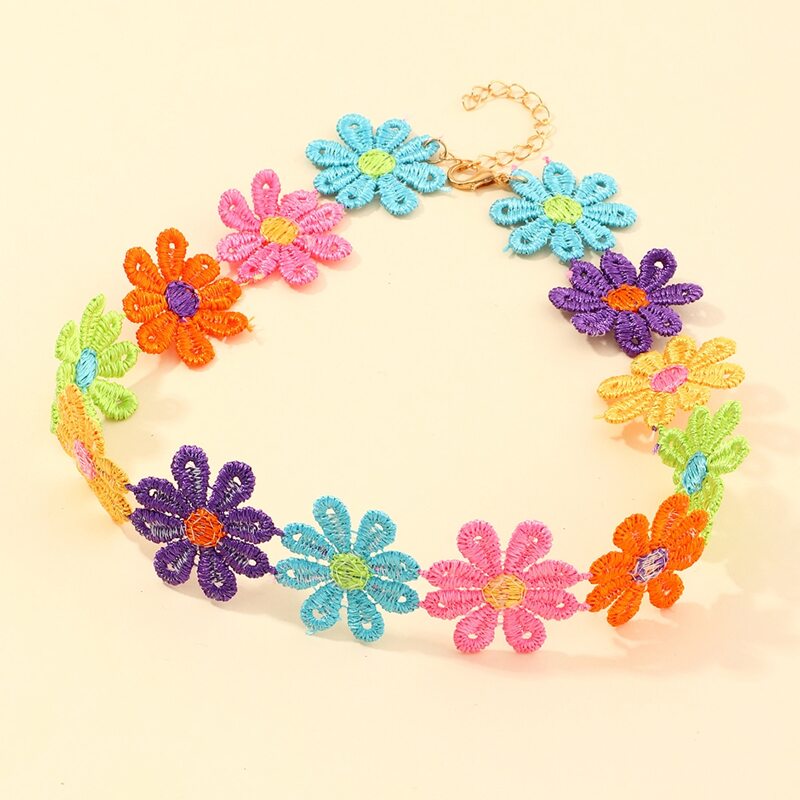 

Flower Decor Choker, Multicolor