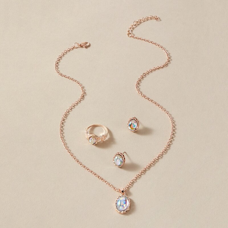 

Gemstone Decor Jewelry Set
