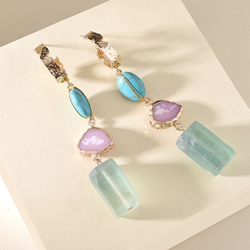 

Turquoise Drop Earrings, Multicolor