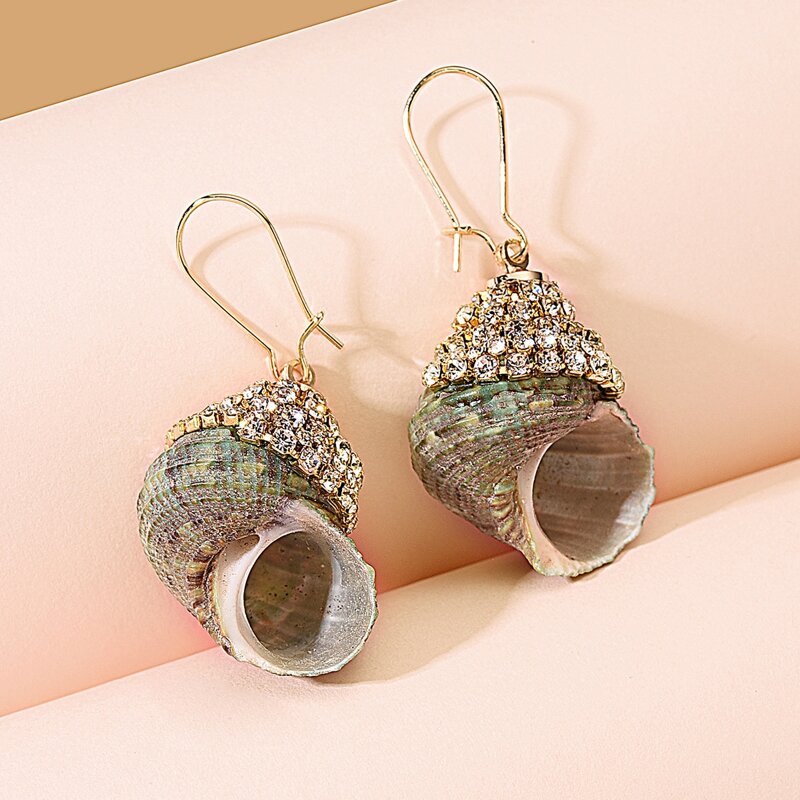 

Conch Drop Earrings, Multicolor