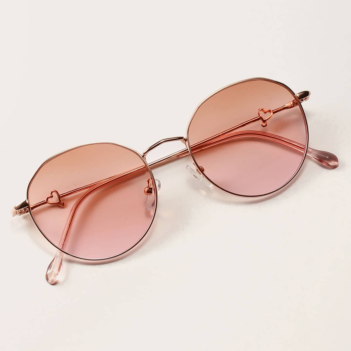 

Round Metal Frame Sunglasses, Pink