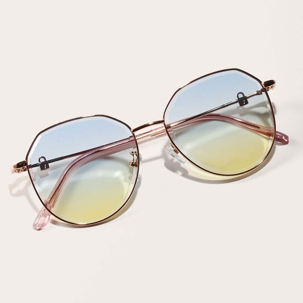 

Round Metal Frame Sunglasses, Multicolor