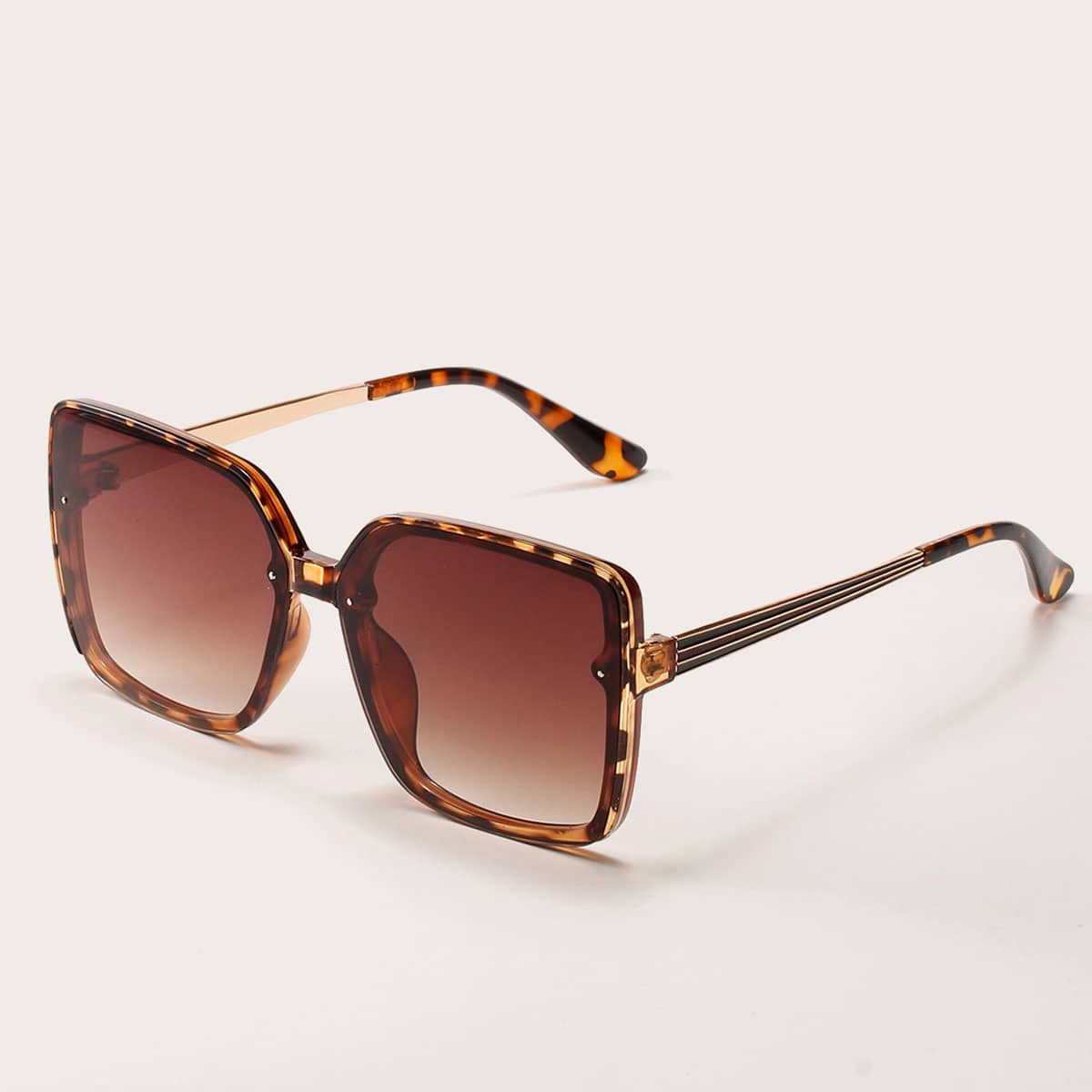 

Square Acrylic Frame Sunglasses, Brown