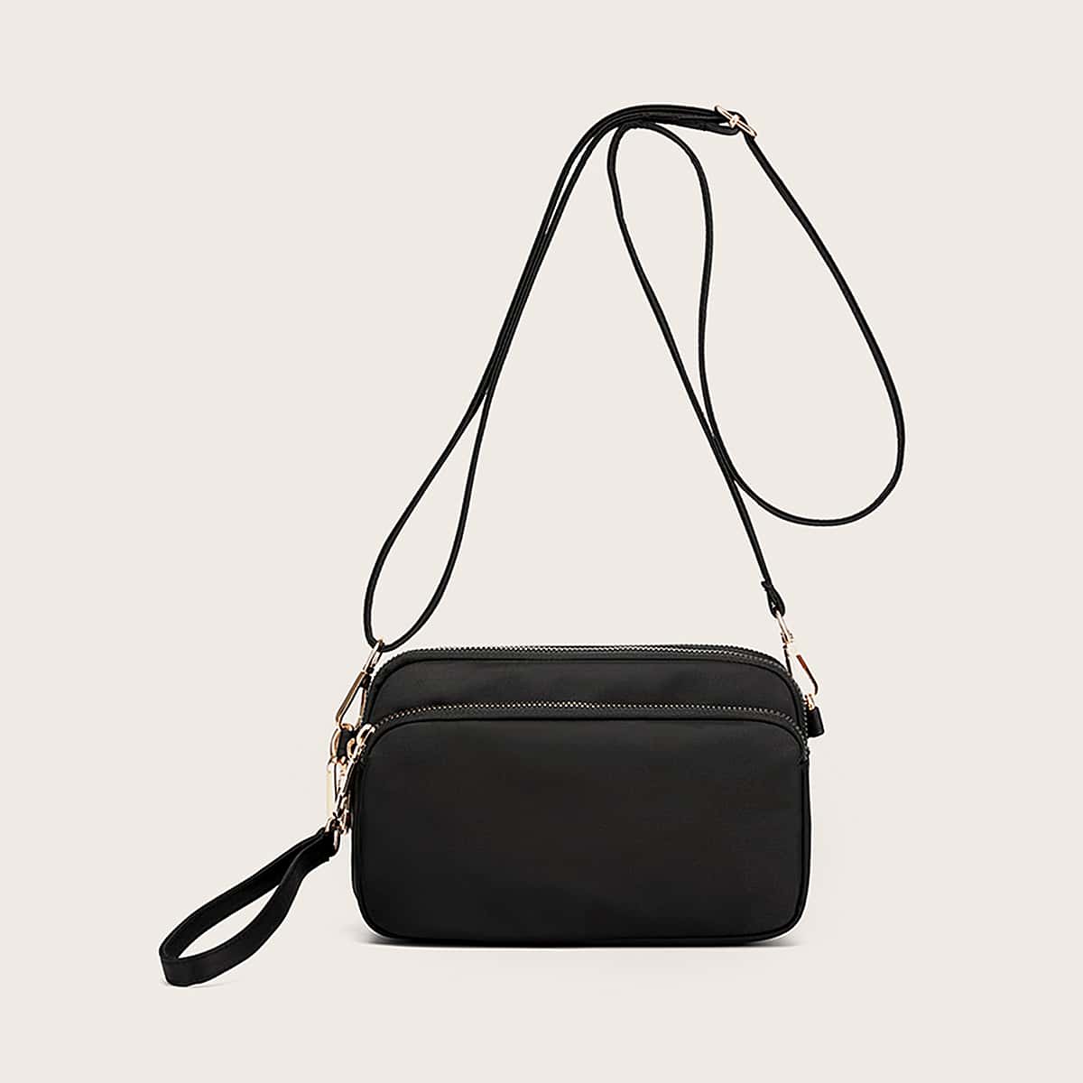 

Plain Crossbody Bag, Black