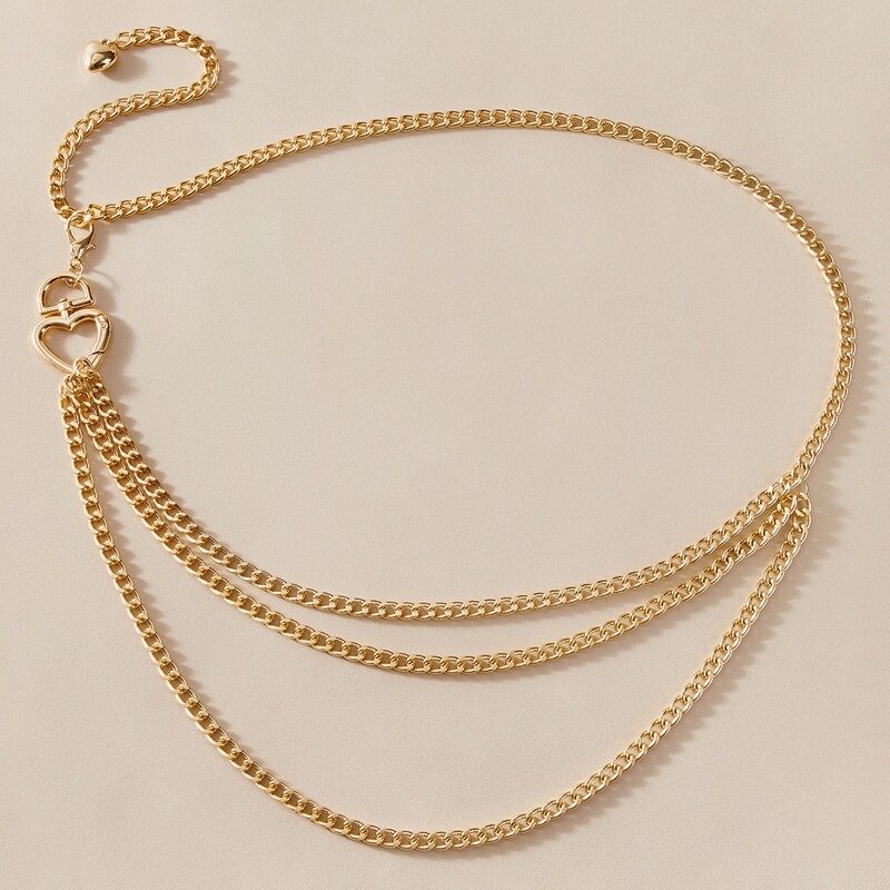 

Heart Charm Waist Chain, Gold