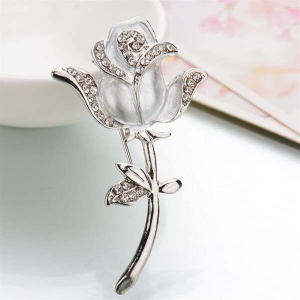 

Брошь в форме розы, Серебряные