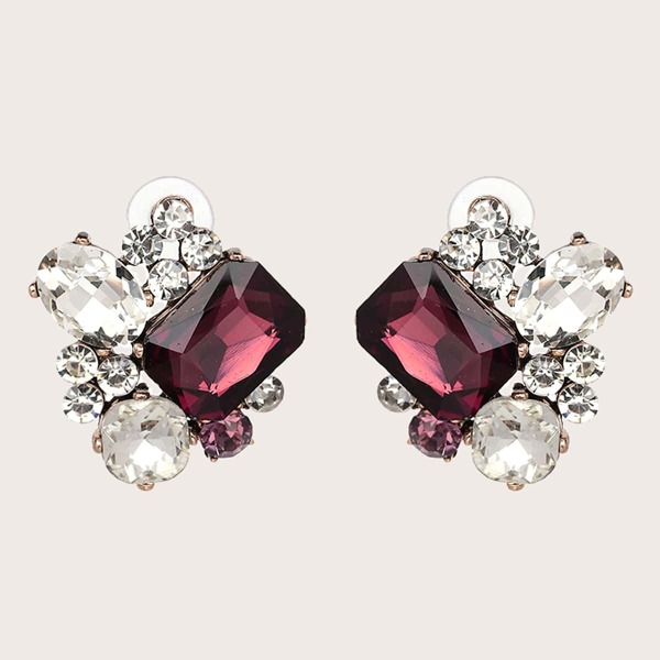 

Серьги-гвоздики со стразами, Многоцветный